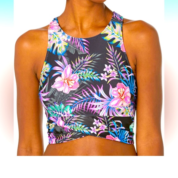 Next Tropical print Bikini Top Size M - Picture 1 of 3